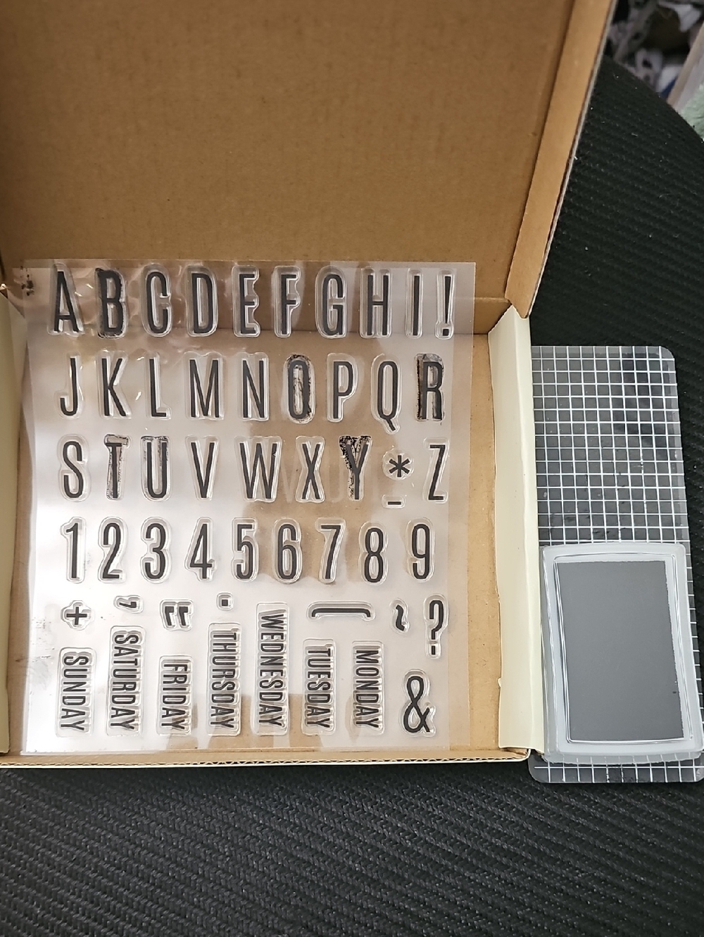 Archer & Olive Acrylic Alphabet & Number Clear Stamp Set with Days